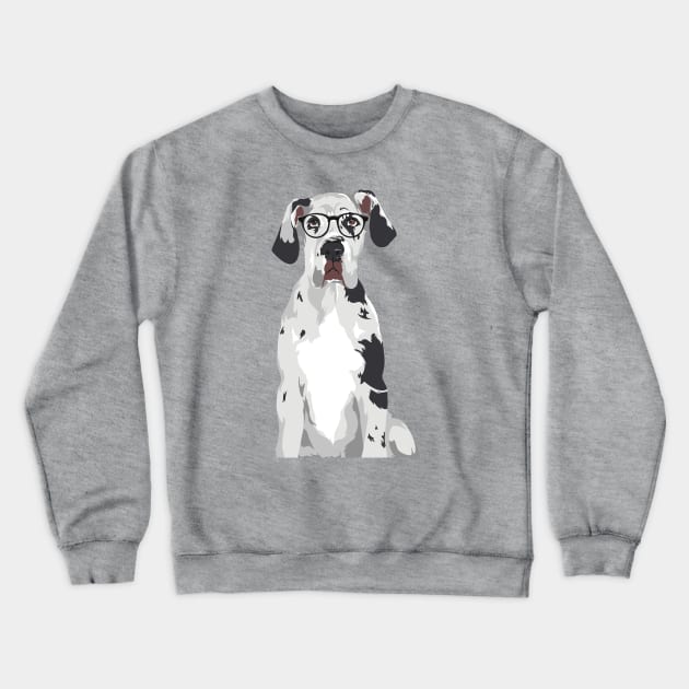 Hipster Great Dane T-Shirt for Dog Lovers Crewneck Sweatshirt by riin92